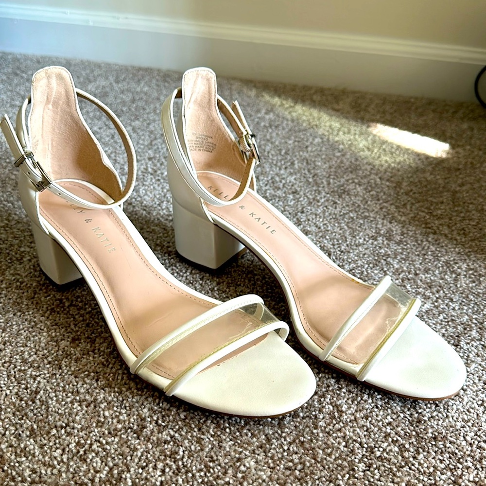 Kelly & Katie White heels